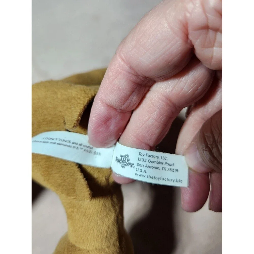 Looney Tunes Wile E Coyote Plush Brown Cream Coyote Stuffed Animal Toy Cartoon